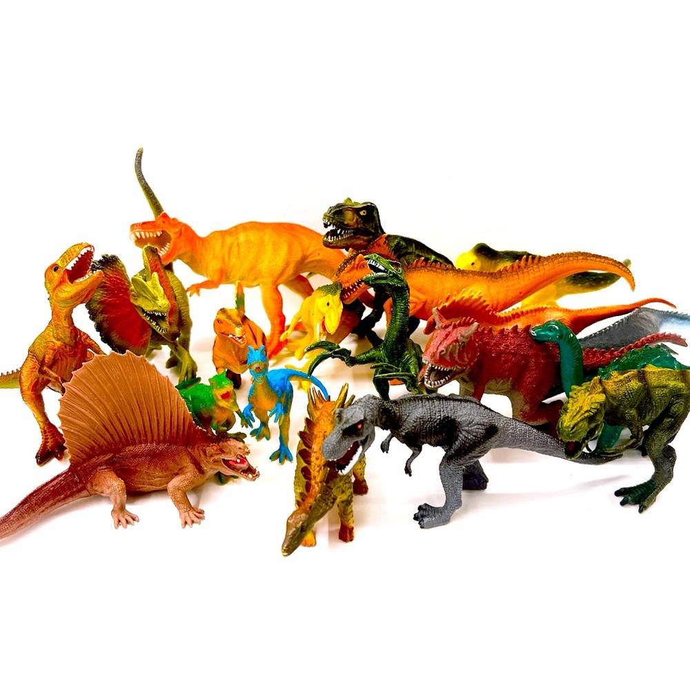 Lot Of 20 Dinosaur Figures Jurassic‎ Toys Kids Education Playset Size 3” - 6”